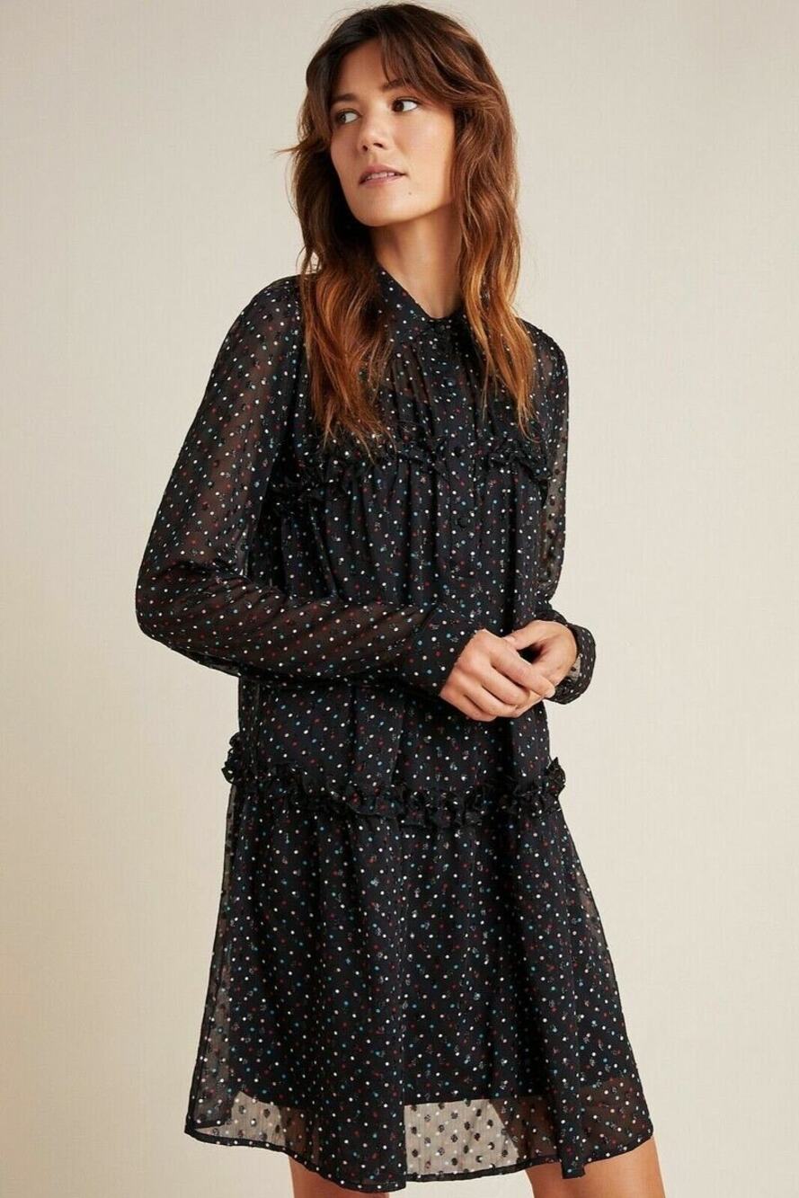 nwt ANTHROPOLOGIE EVA FRANCO sz 22W Haven Ruffle Polka Dot dress